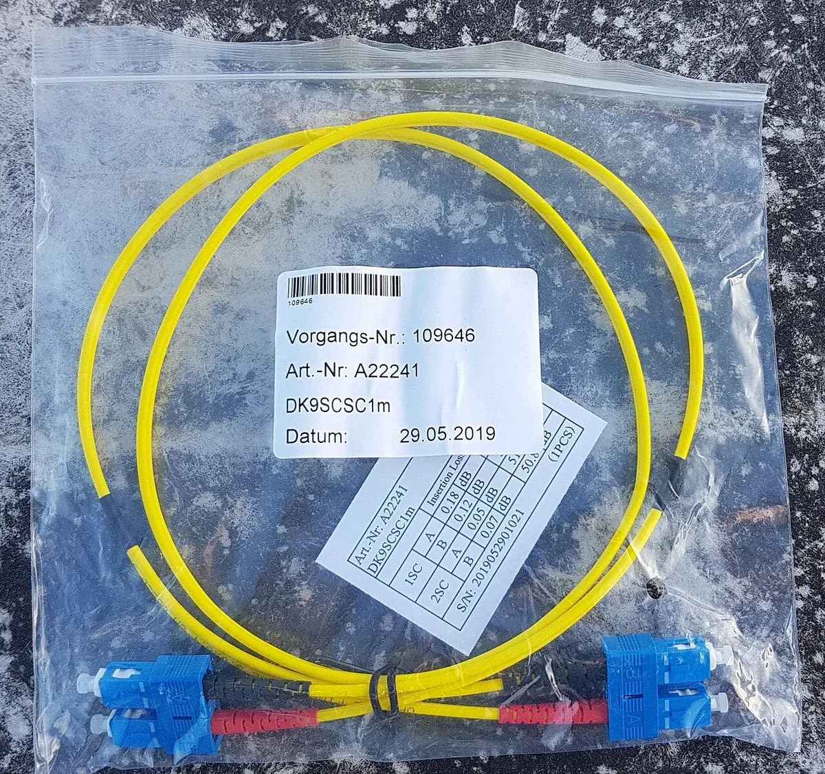 fiber optic patch cable
